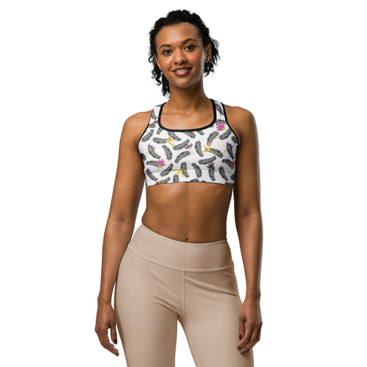 Floral Fronds Sports bra