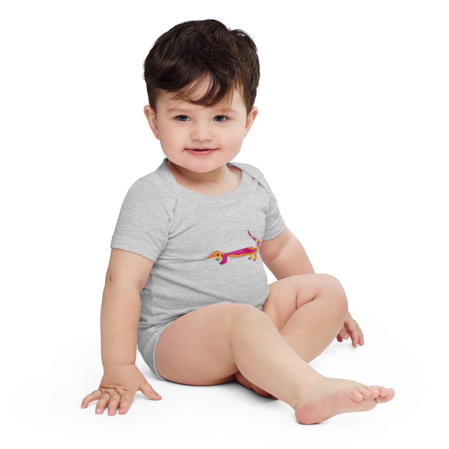 Aly Gator baby short sleeve one piece